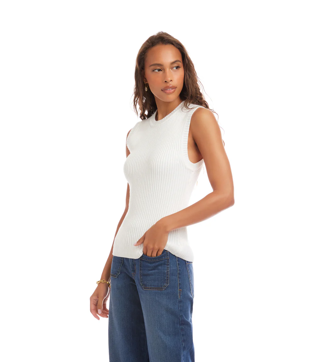 Petite Size Ribbed Sweater Tank - Image 2