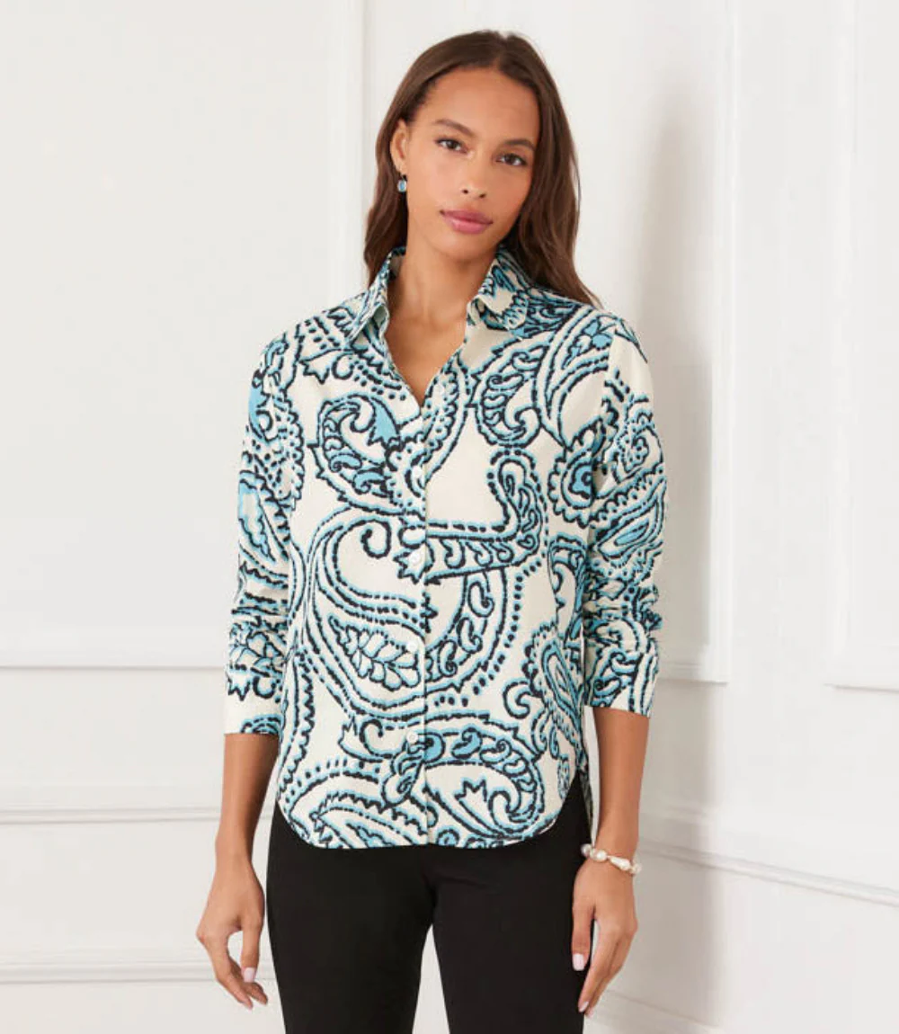 Petite Size Ruched Sleeve Button-Up Shirt - Image 2