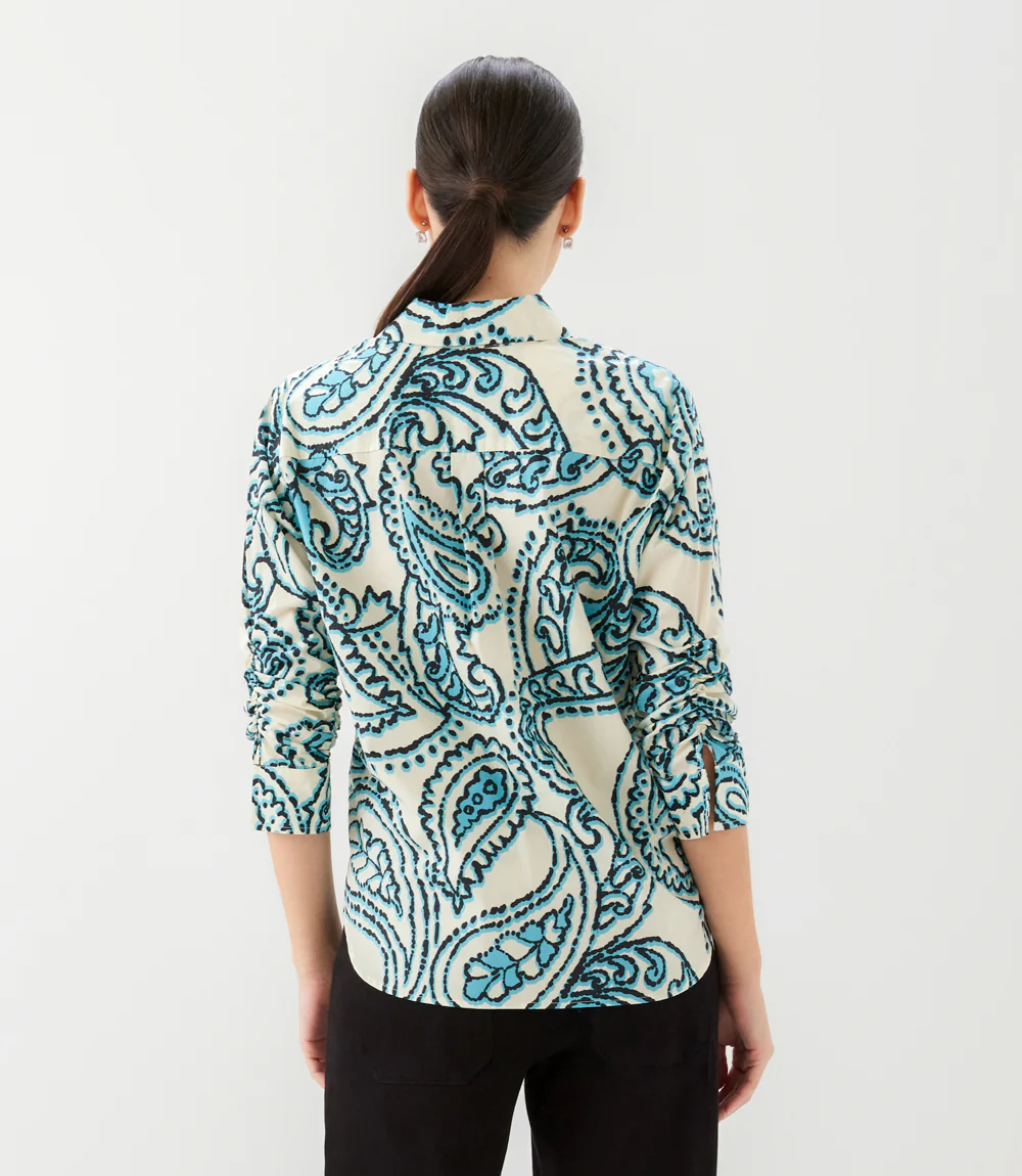Ruched Sleeve Button-Up Shirt - Image 6