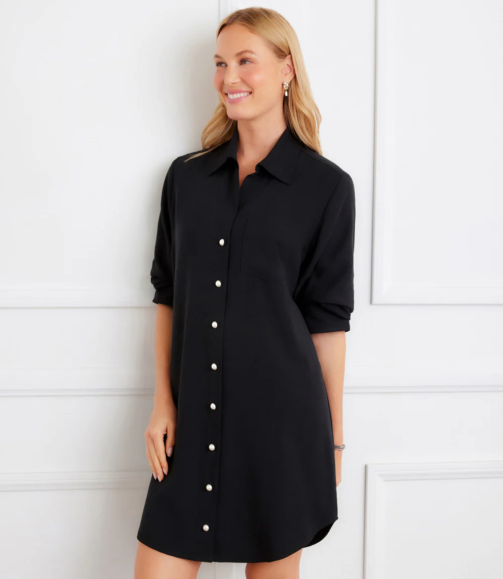 Petite Size Ruched Sleeve Shirtdress - Image 6