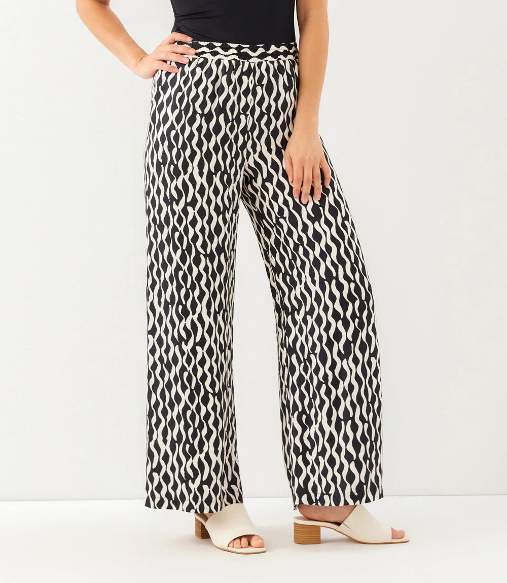 Petite Size Satin Wide-Leg Pants - Image 2