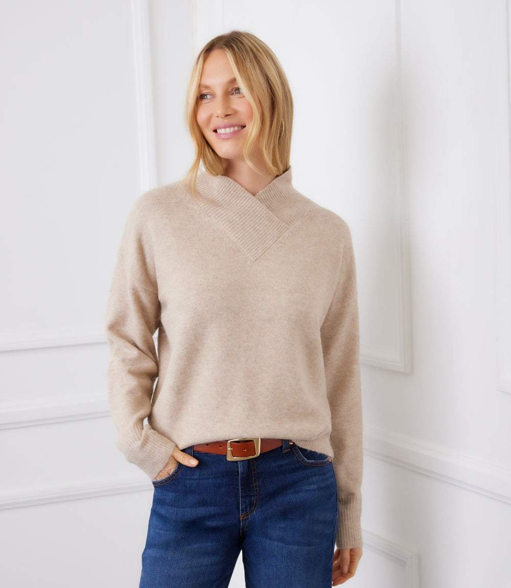 Petite Size Shawl Collar Sweater - Image 2