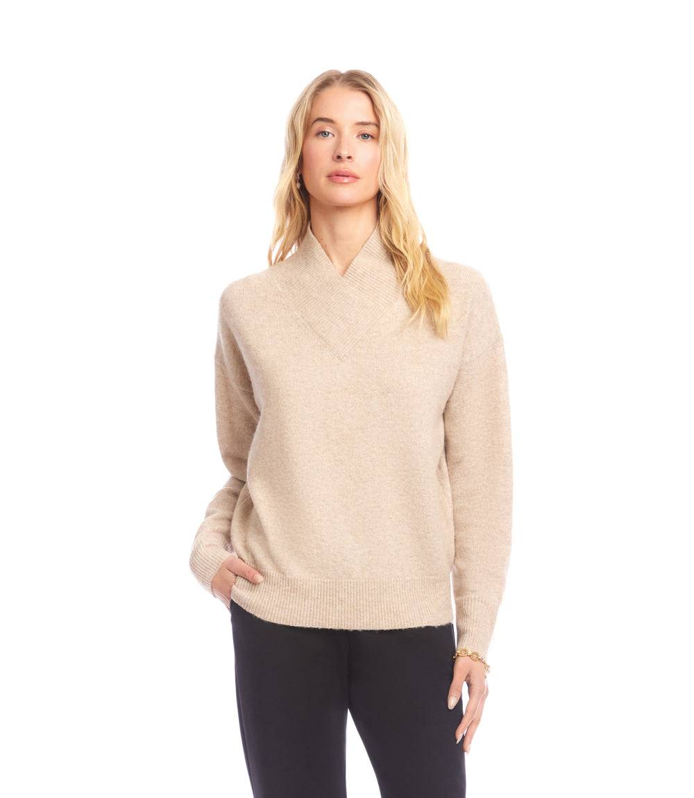 Petite Size Shawl Collar Sweater - Image 3