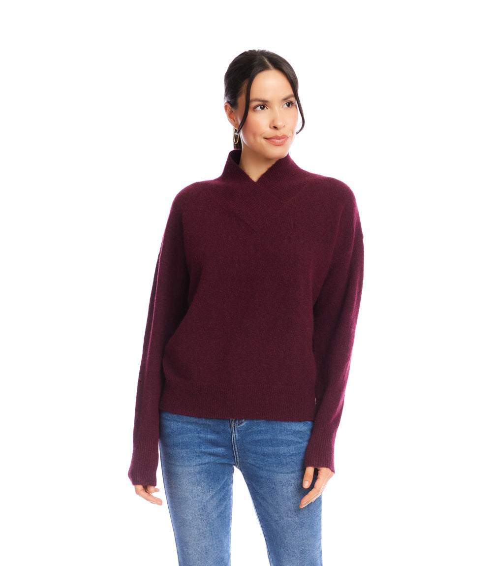 Petite Size Shawl Collar Sweater - Image 2