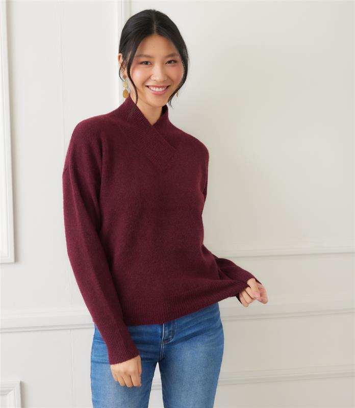 Petite Size Shawl Collar Sweater - Image 3