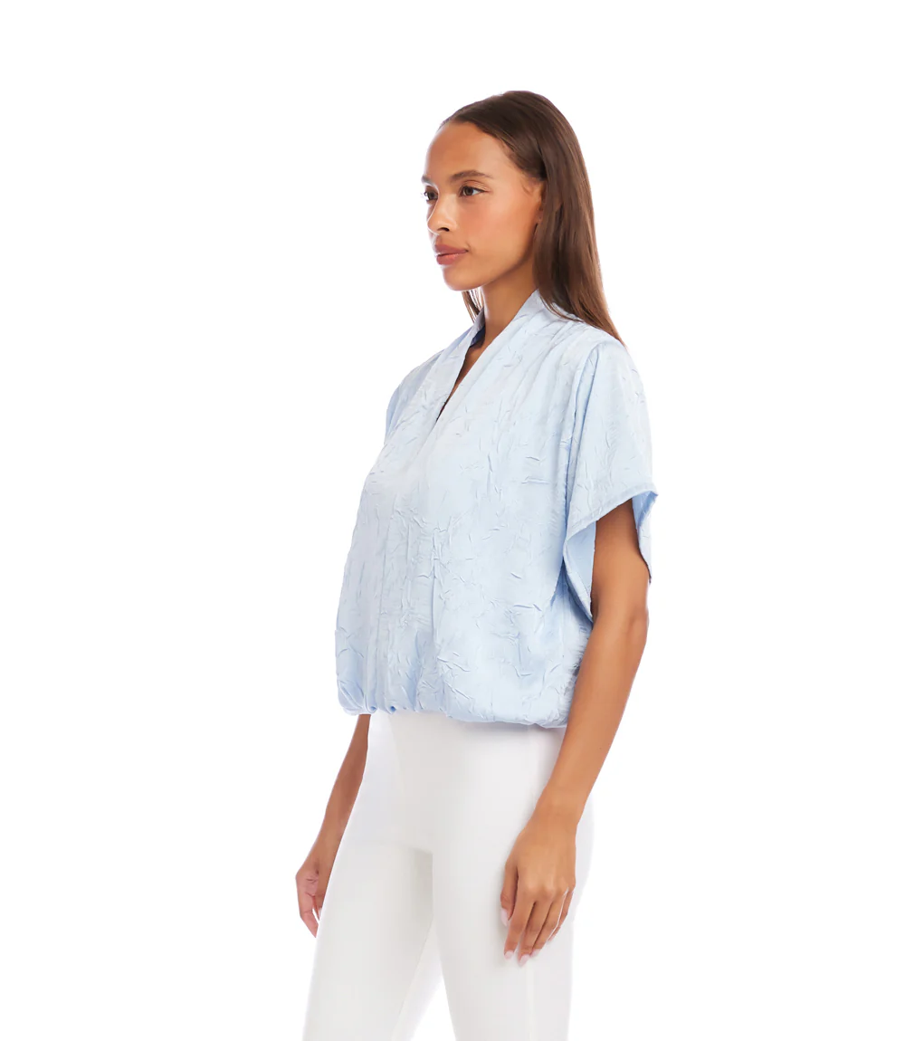 Petite Size Short Sleeve V-Neck Top - Image 3