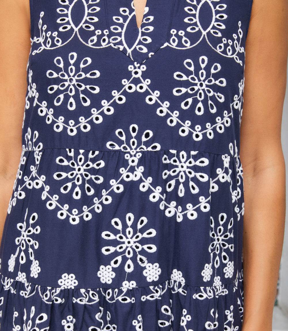 Sleeveless Eyelet Dress - Image 5