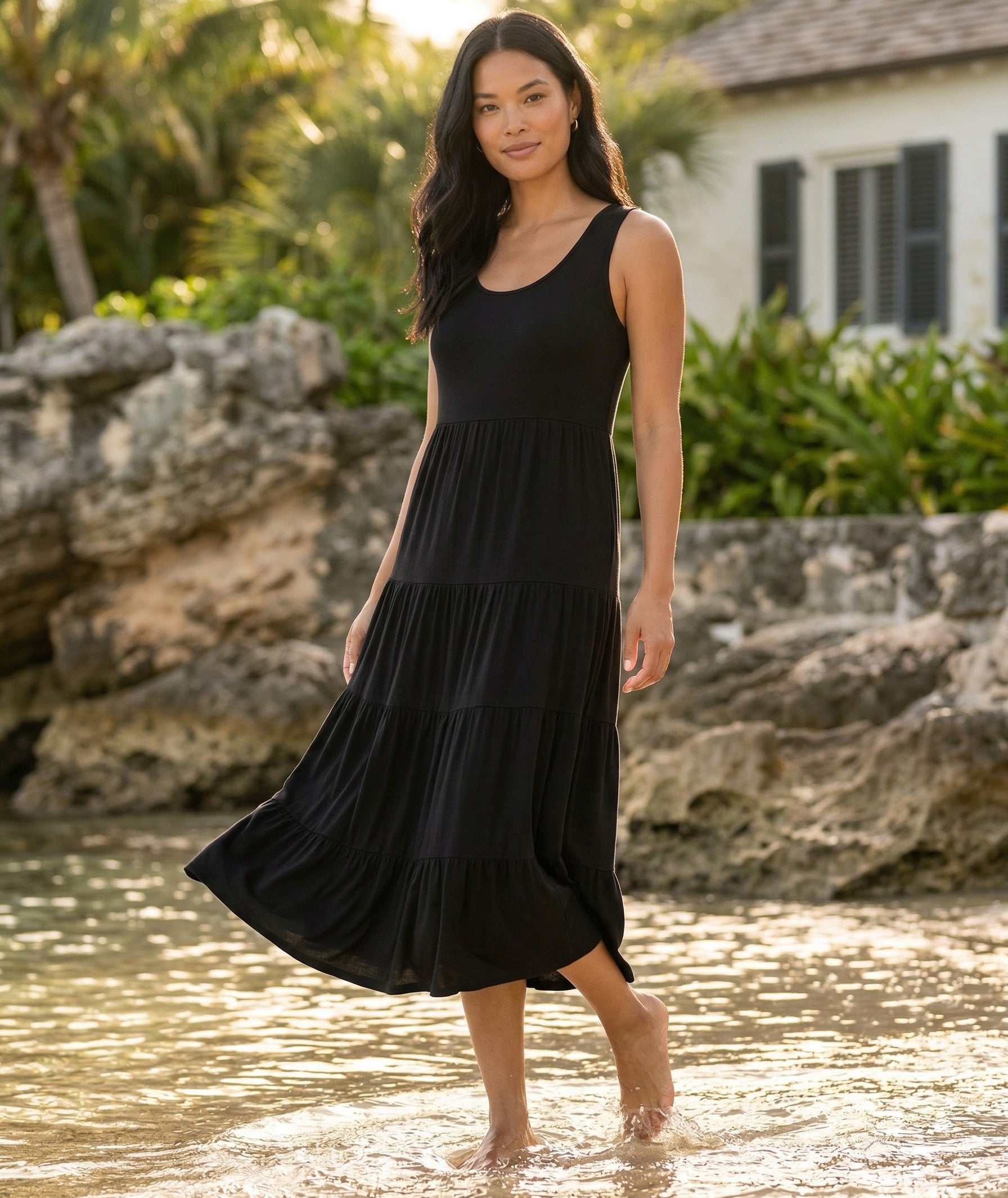 Petite Size Tiered Midi Dress - Image 3