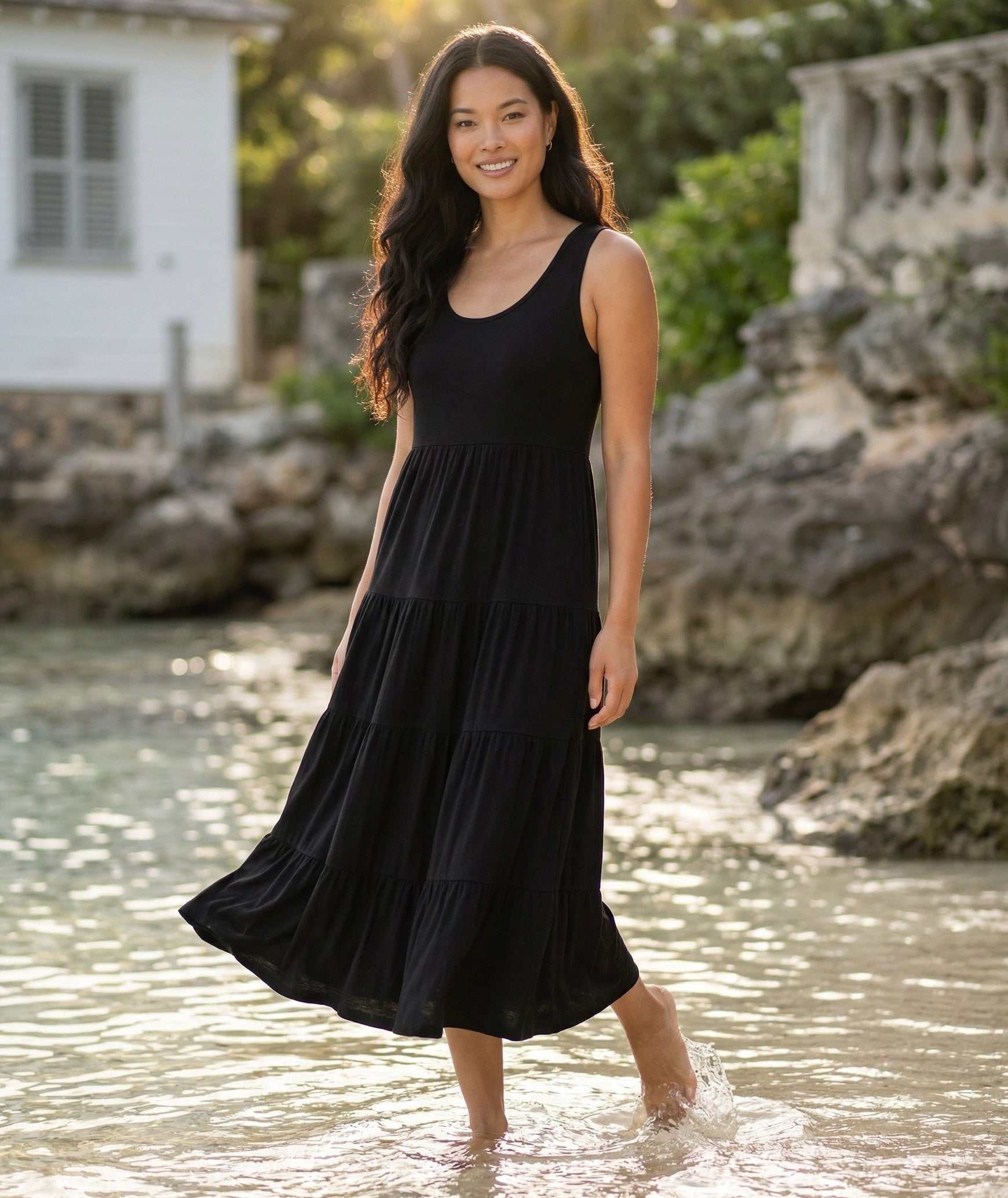 Petite Size Tiered Midi Dress - Image 7