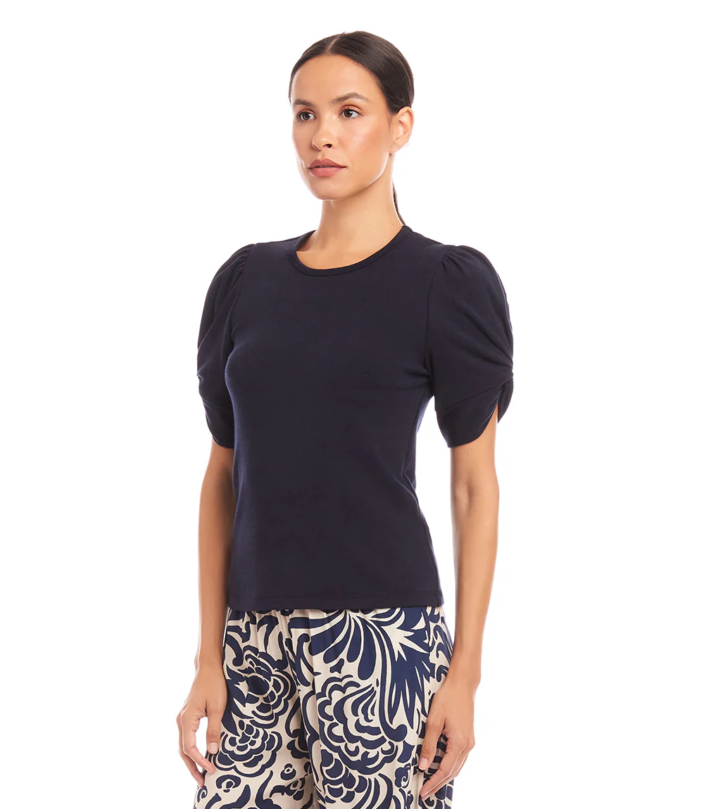 Petite Size Twist Sleeve Top - Image 2
