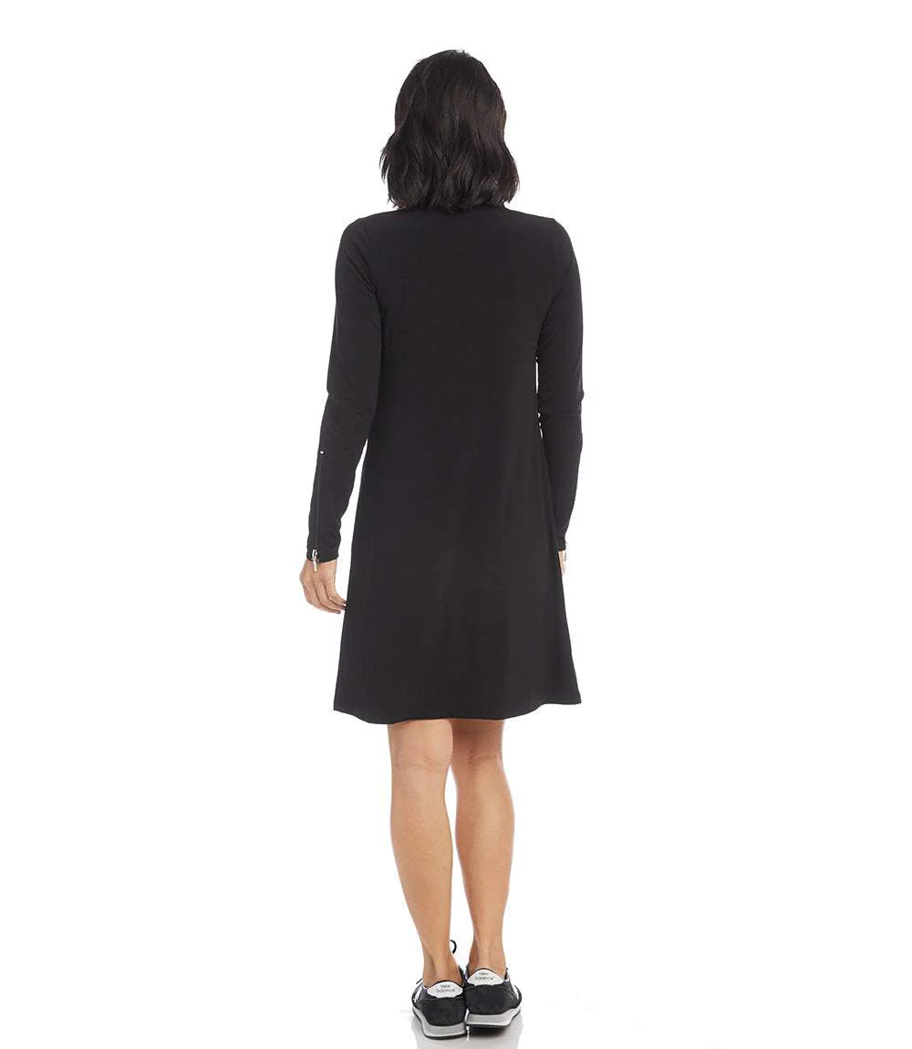 Petite Size Zip-Up Travel Jersey Dress - Image 6