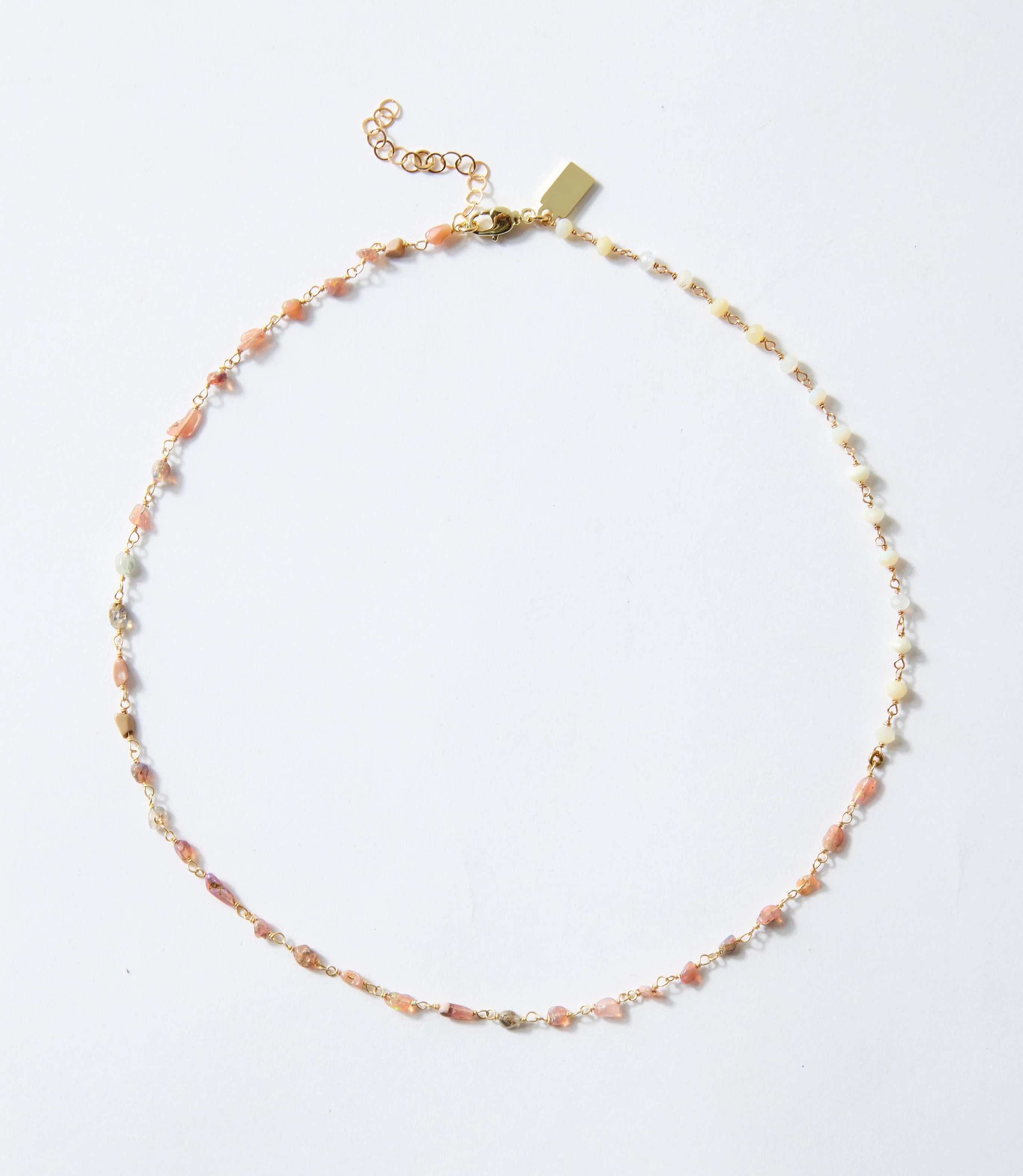 Pink Opal Beaded Necklace - Image 2