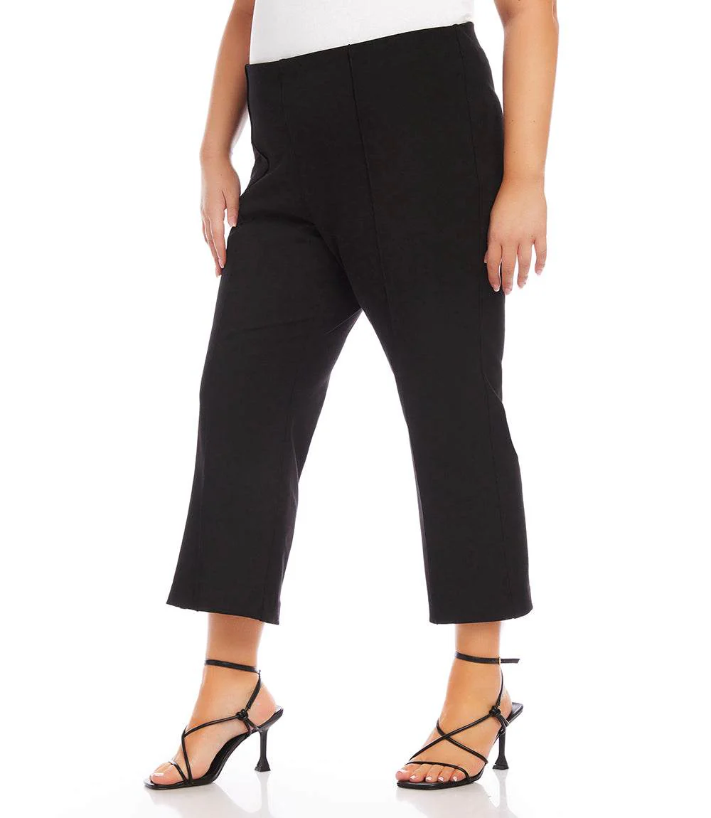 Plus Size Cropped Pintuck Pants - Image 3