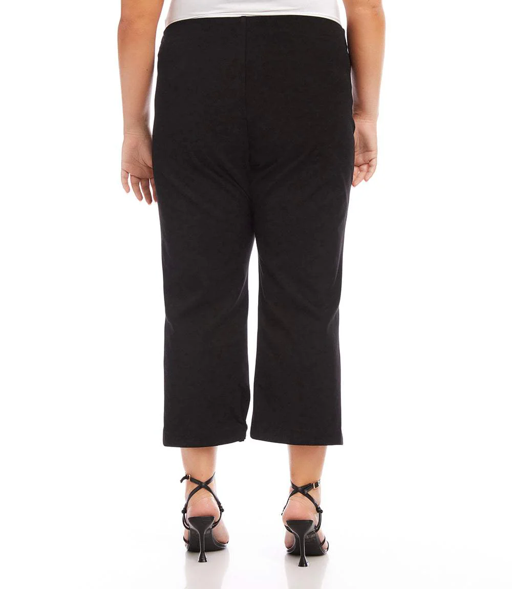 Plus Size Cropped Pintuck Pants - Image 4