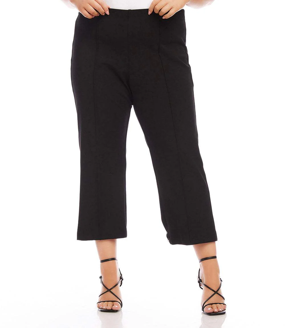 Plus Size Cropped Pintuck Pants - Image 5