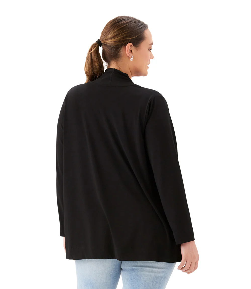 Plus Size Drape Travel Jersey Cardigan - Image 4