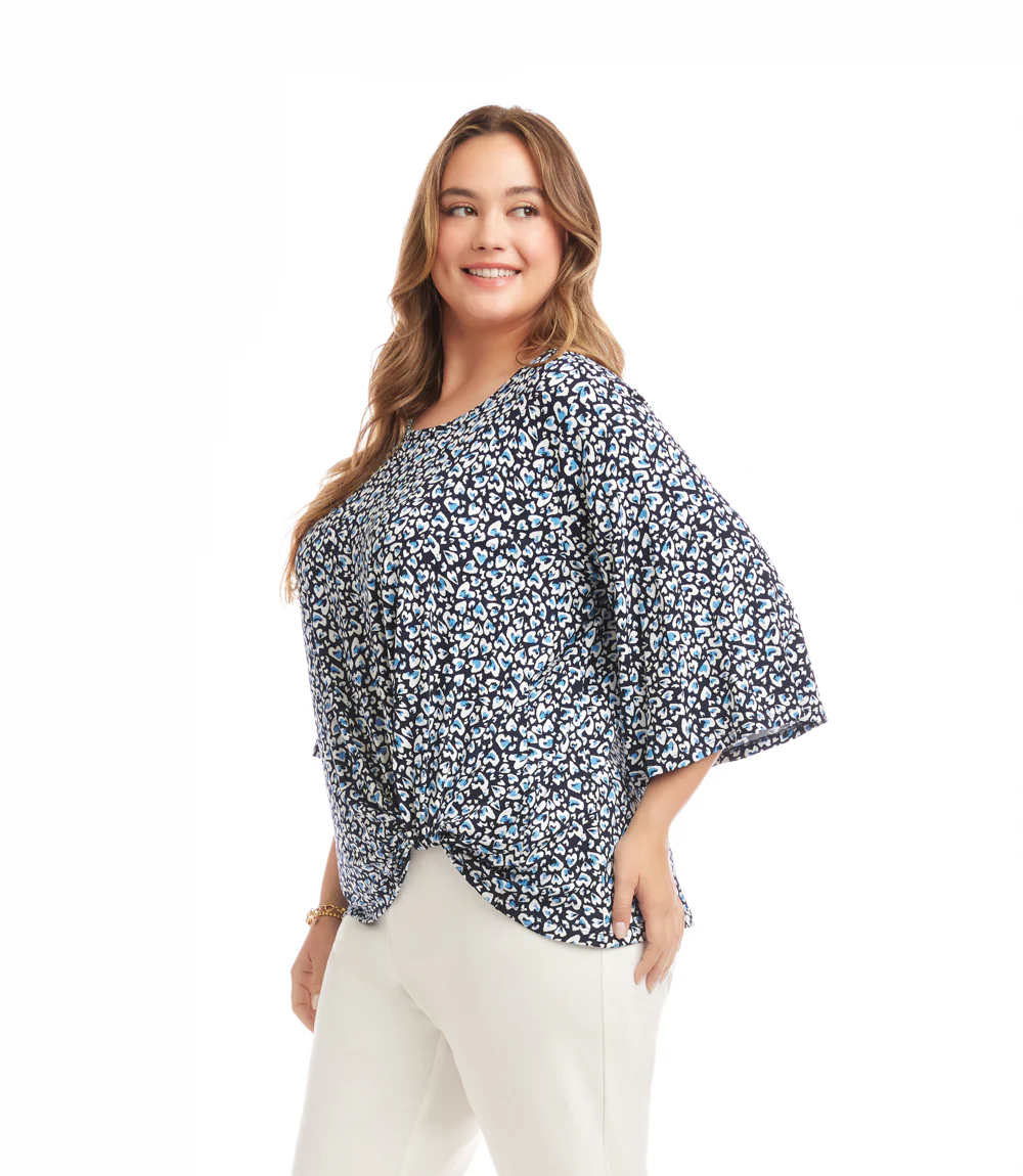 Plus Size Flare Sleeve Pick-Up Top - Image 3