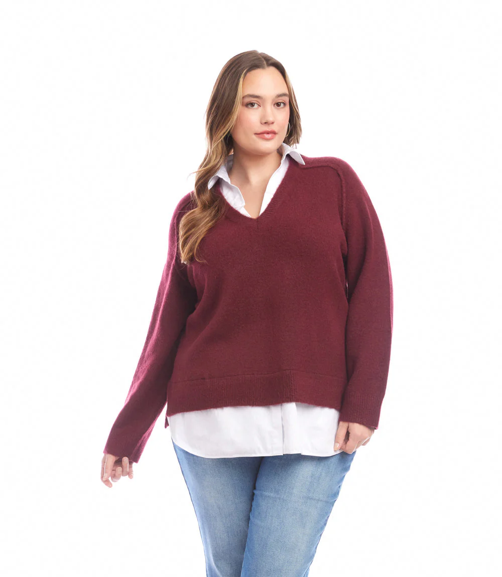 Plus Size Layered Sweater - Image 3
