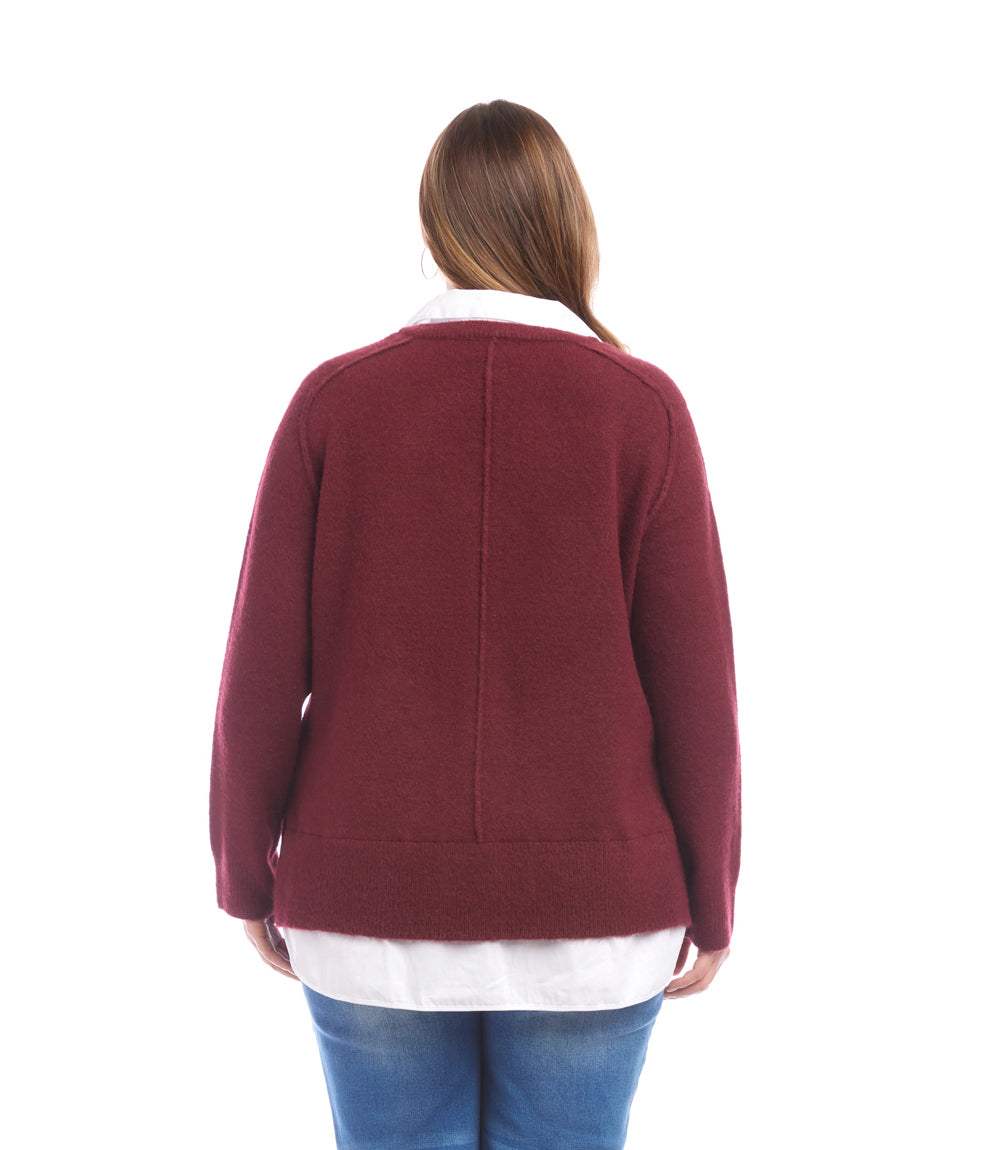 Plus Size Layered Sweater - Image 5