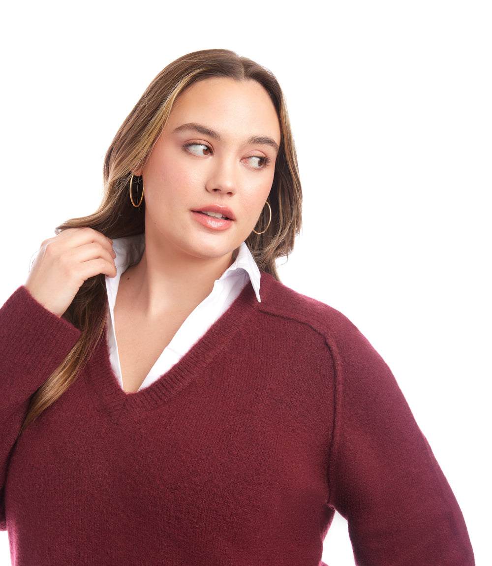 Plus Size Layered Sweater - Image 6