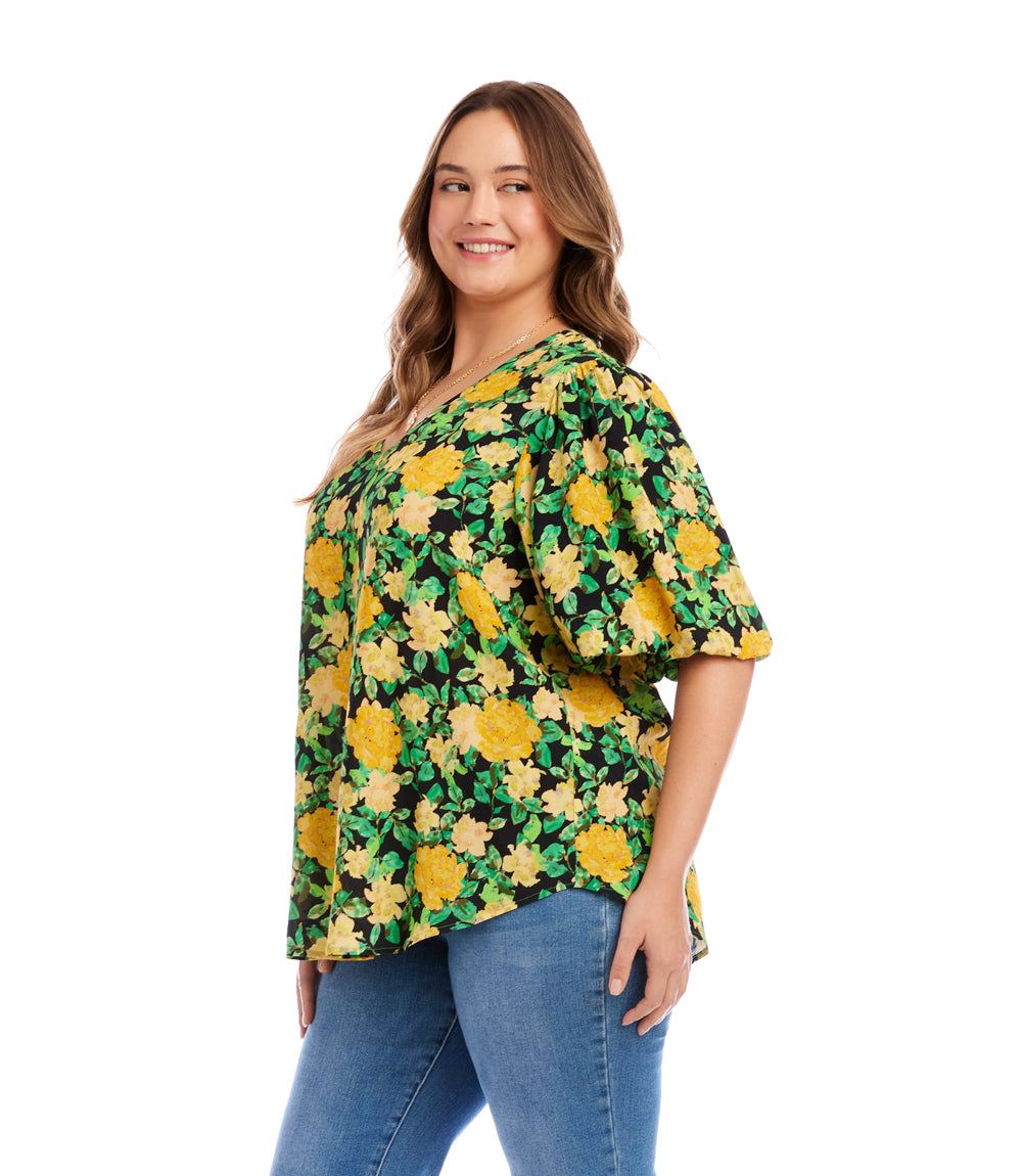 Plus Size Puff Sleeve Top - Image 5