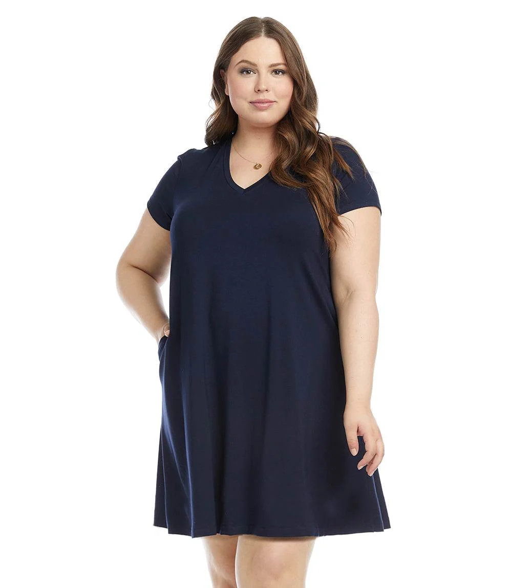 Plus Size Quinn V-Neck Pocket Dress - Image 3