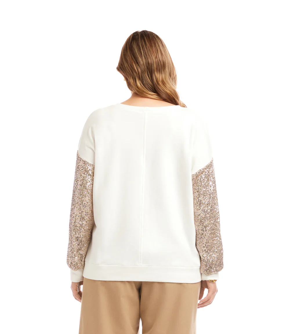 Plus Size Sequin Sleeve Top - Image 5