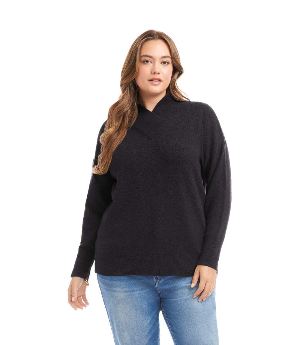 Plus Size Shawl Collar Sweater - Image 2
