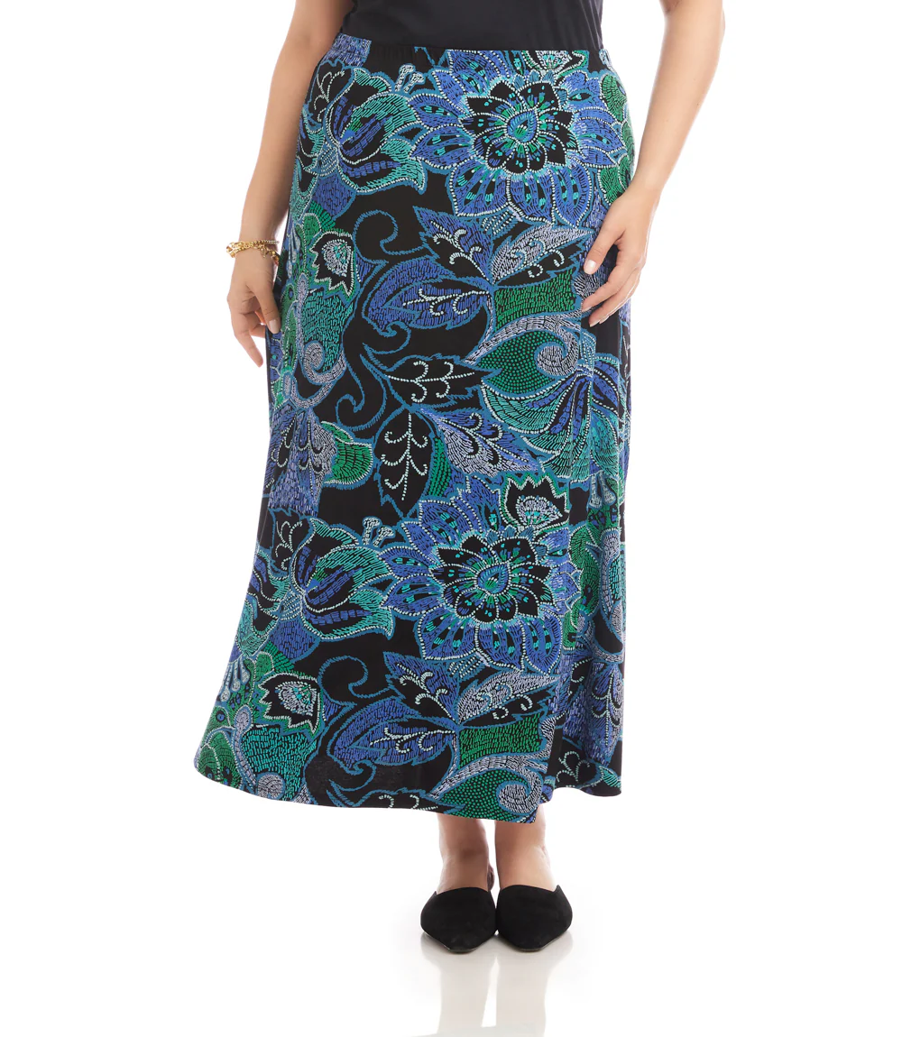 Plus Size Side-Slit Midi Skirt - Image 3