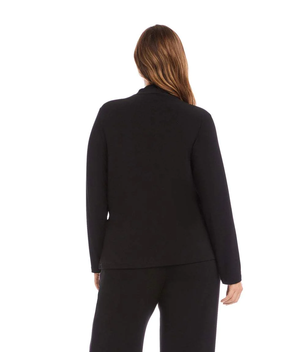 Plus Size Travel Jersey Drape Front Crossover Top - Image 5