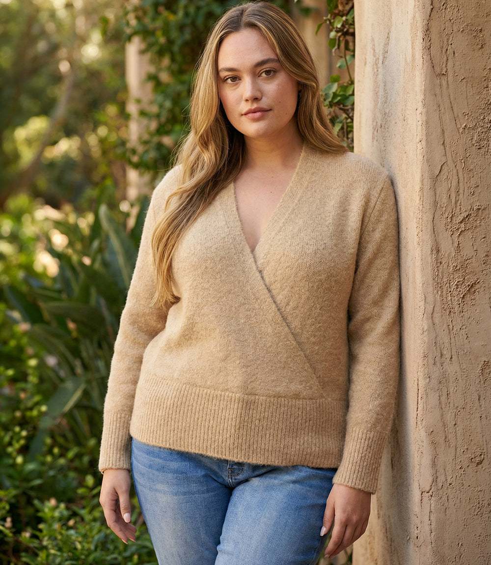 Plus Size Wrap Sweater