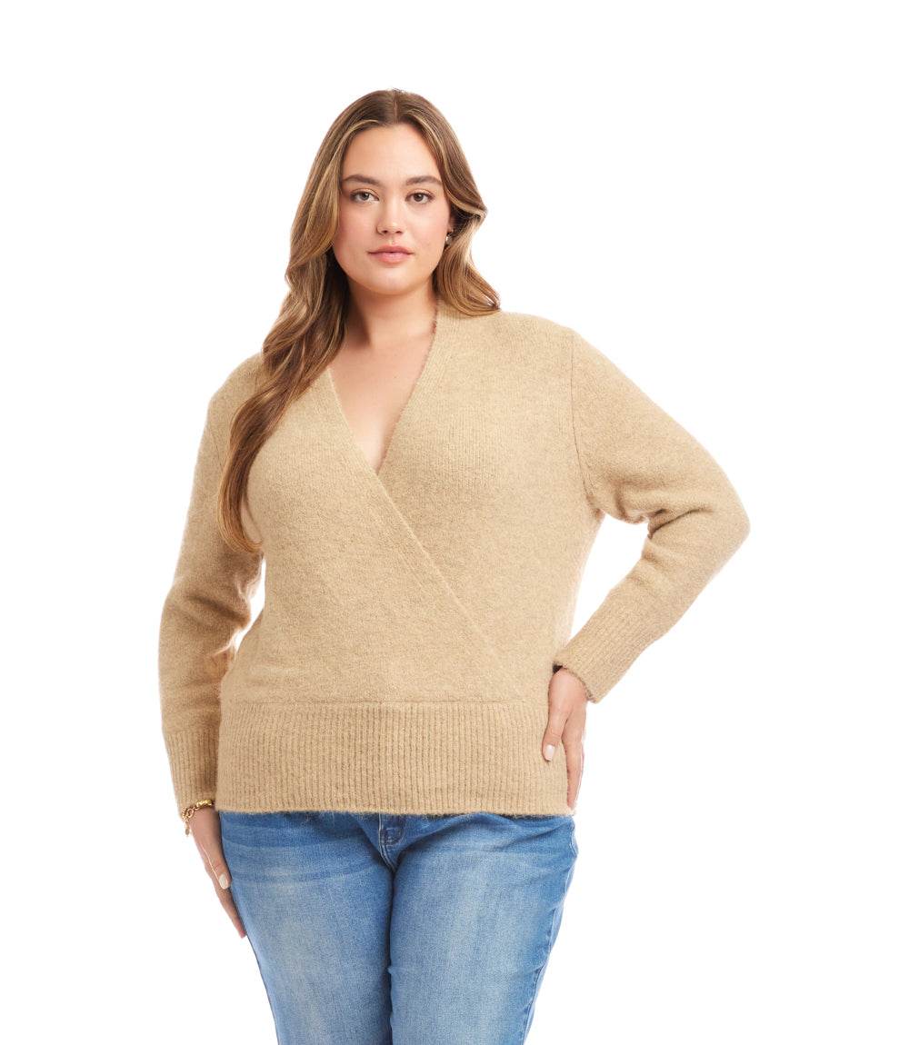 Plus Size Wrap Sweater - Image 2