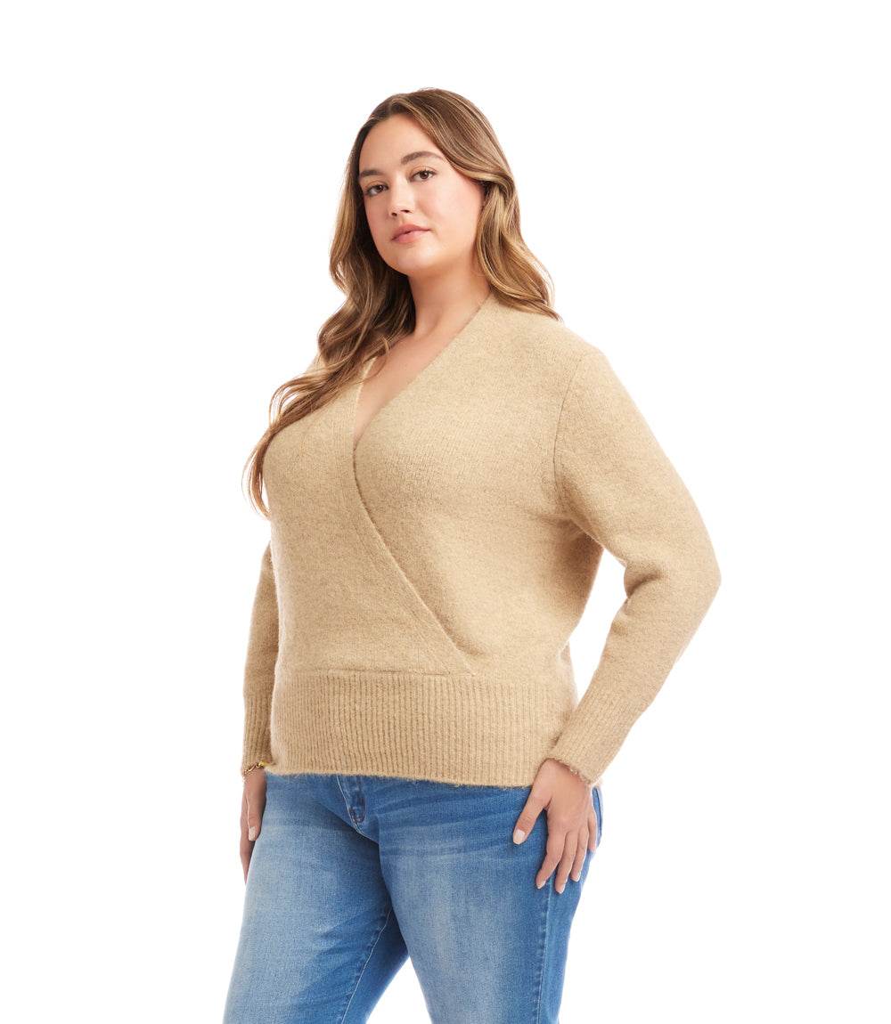 Plus Size Wrap Sweater - Image 3