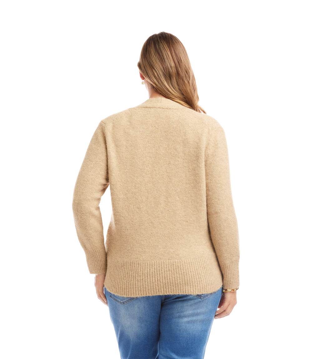 Plus Size Wrap Sweater - Image 4