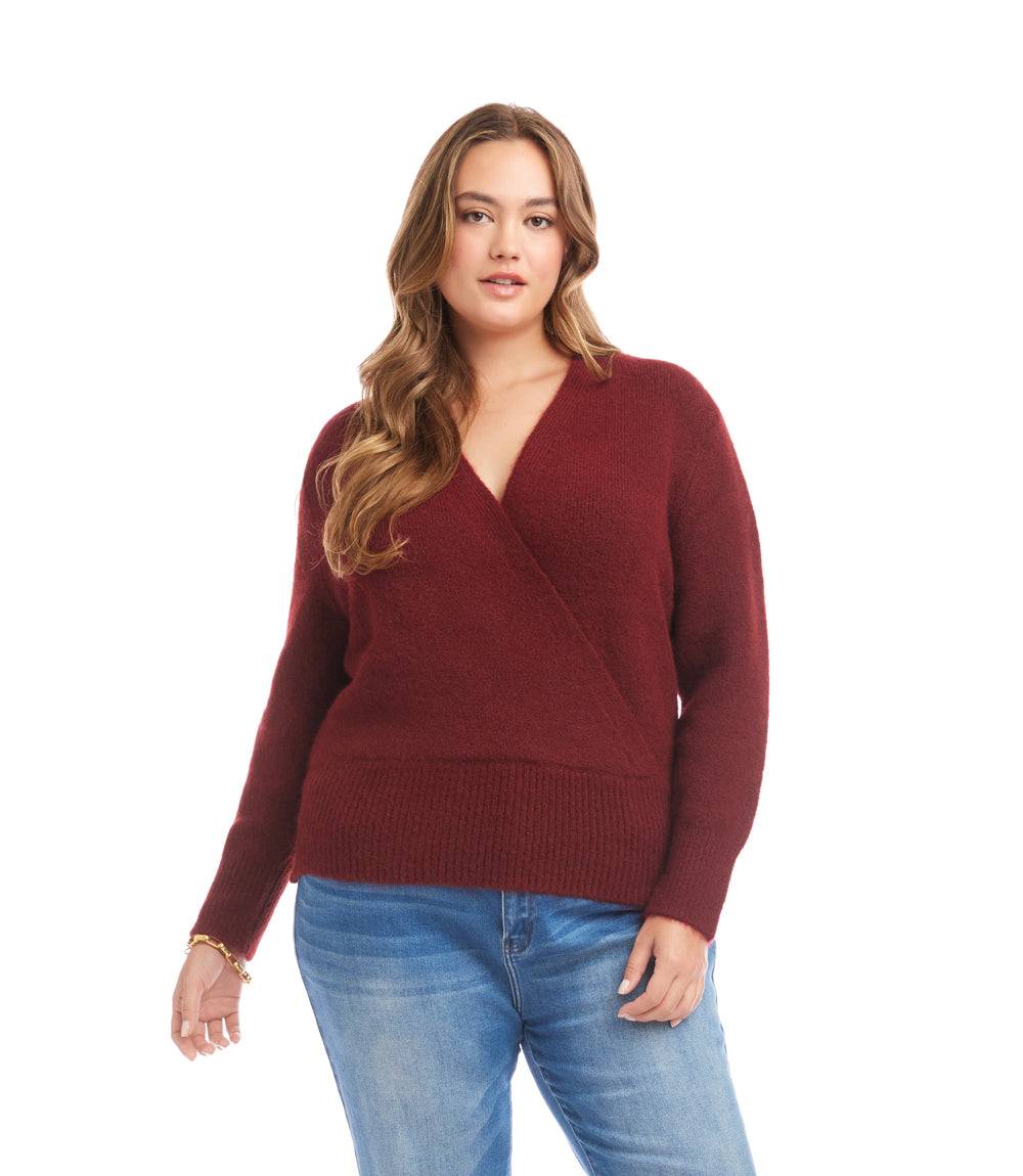 Plus Size Wrap Sweater - Image 3