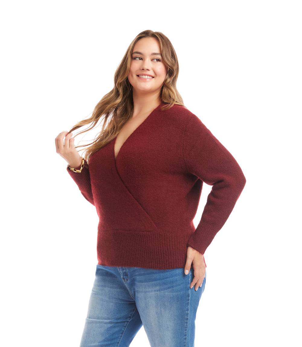 Plus Size Wrap Sweater - Image 4