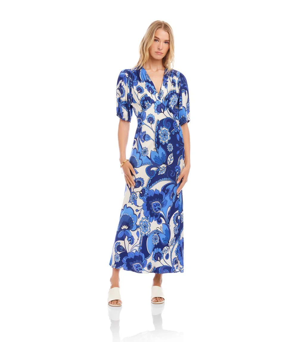 Puff Sleeve Bias Dress - Image 6