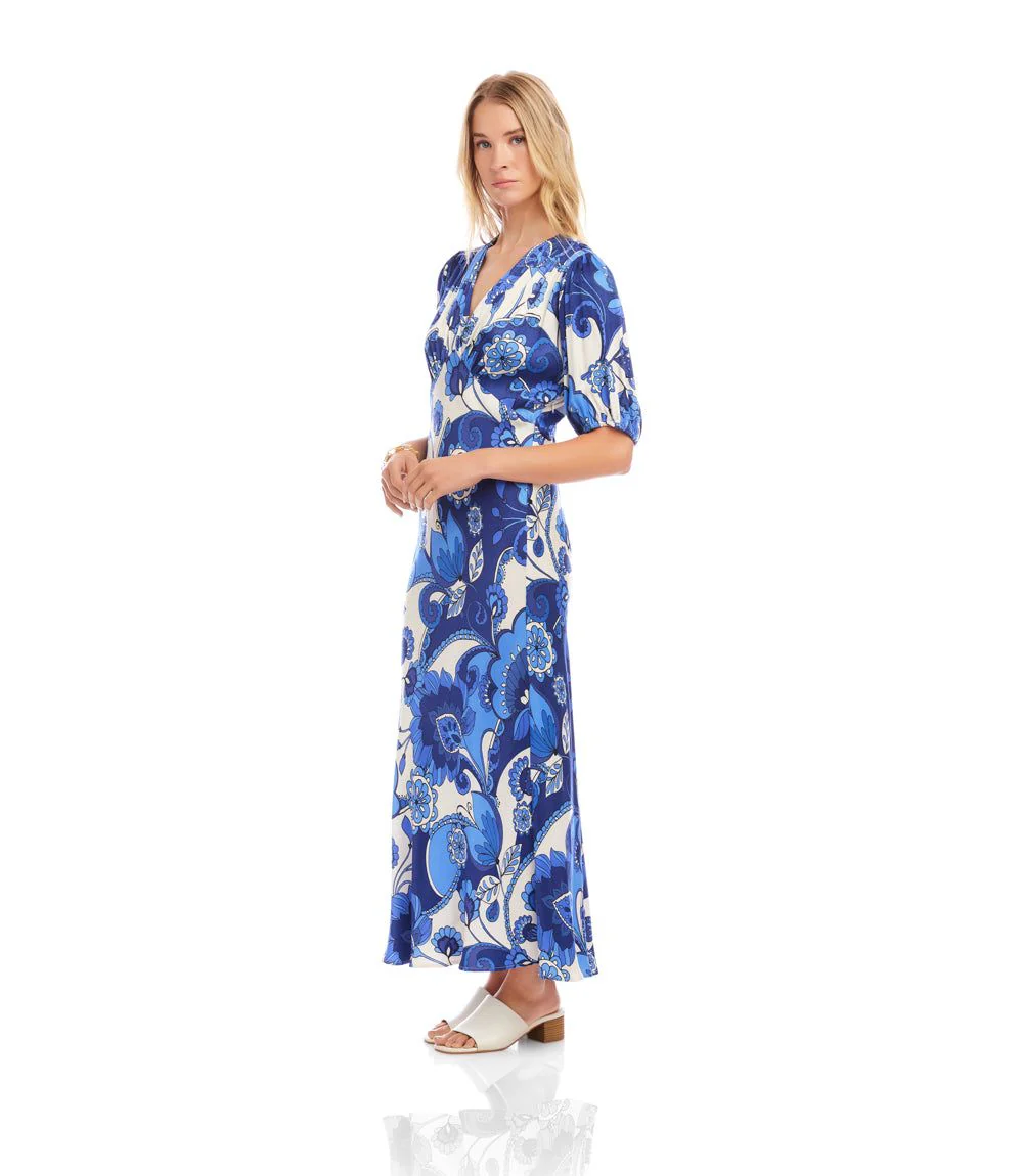 Puff Sleeve Bias Dress - Image 7