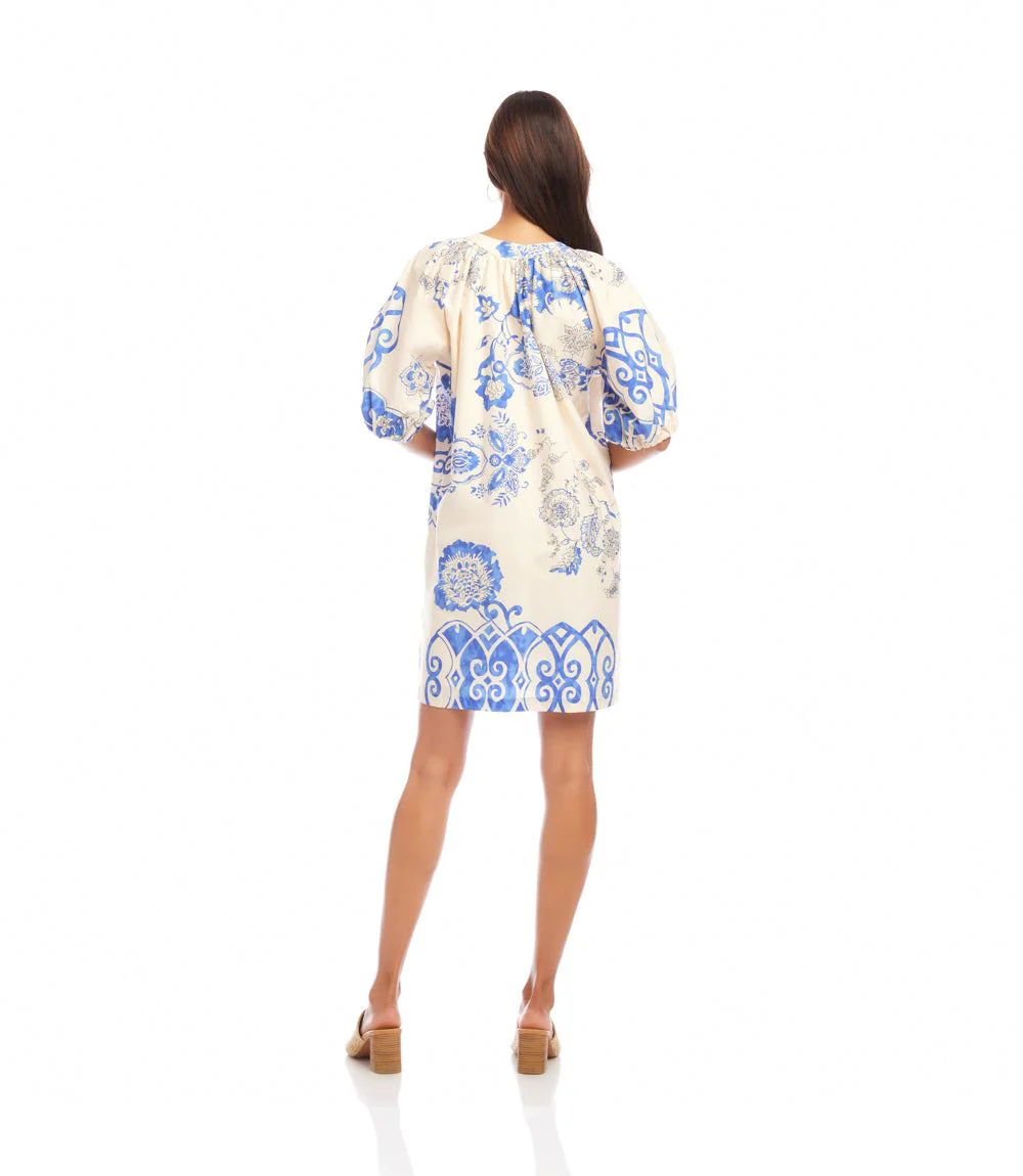 Puff Sleeve Peasant Dress - Image 5