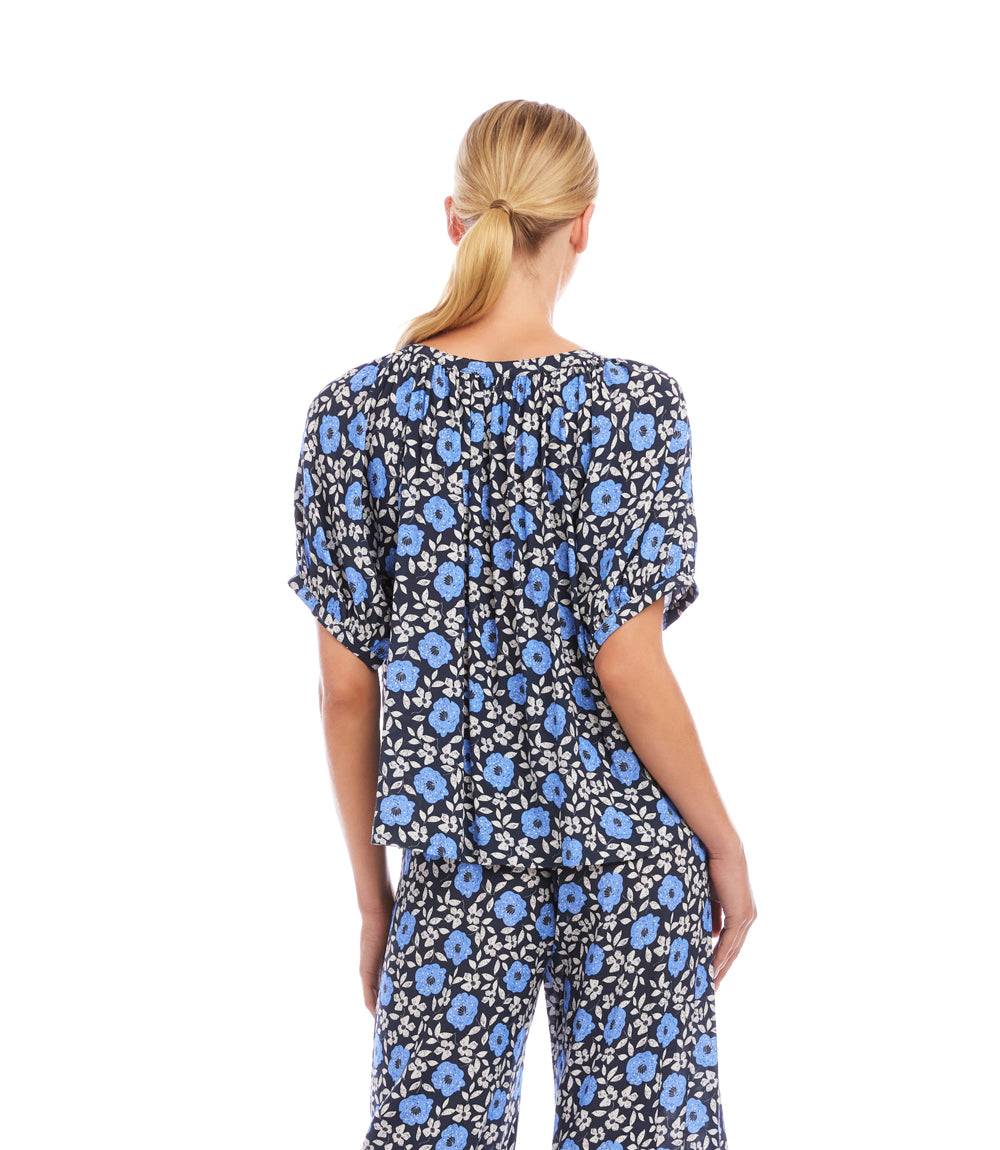 Petite Size Puff Sleeve Peasant Top - Image 5