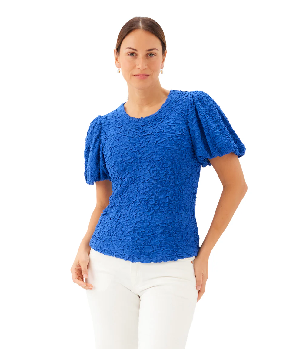 Puff Sleeve Textured Top - Image 2