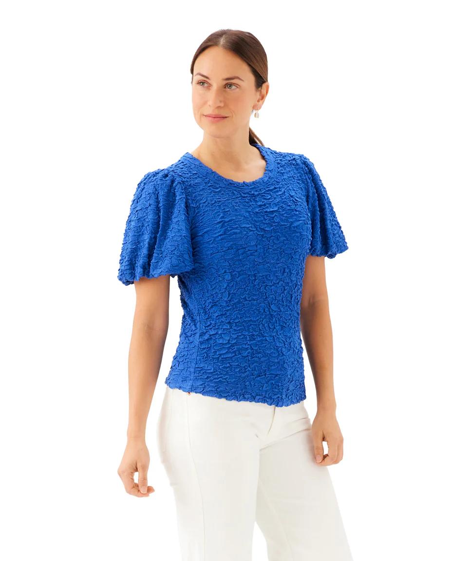 Puff Sleeve Textured Top - Image 3