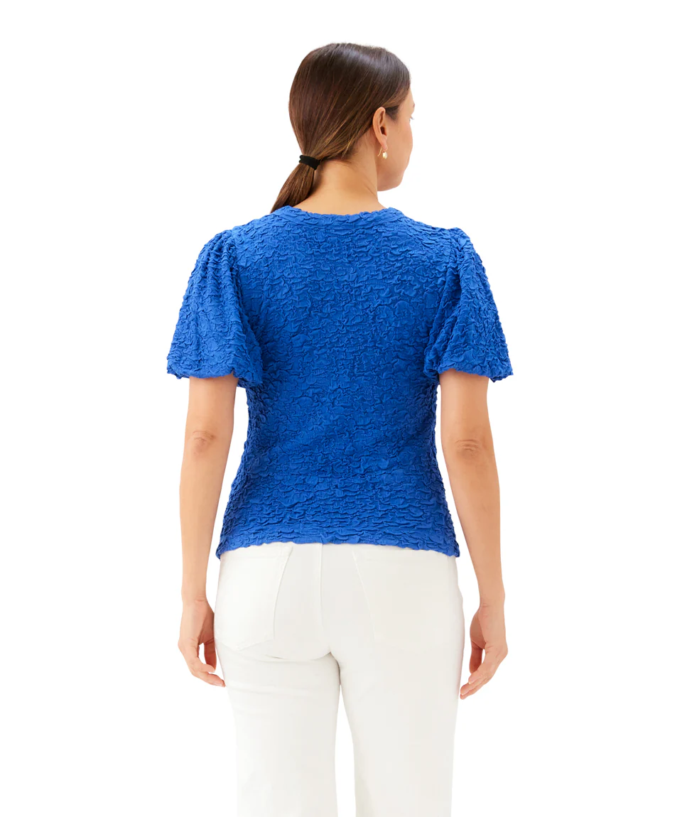 Puff Sleeve Textured Top - Image 4