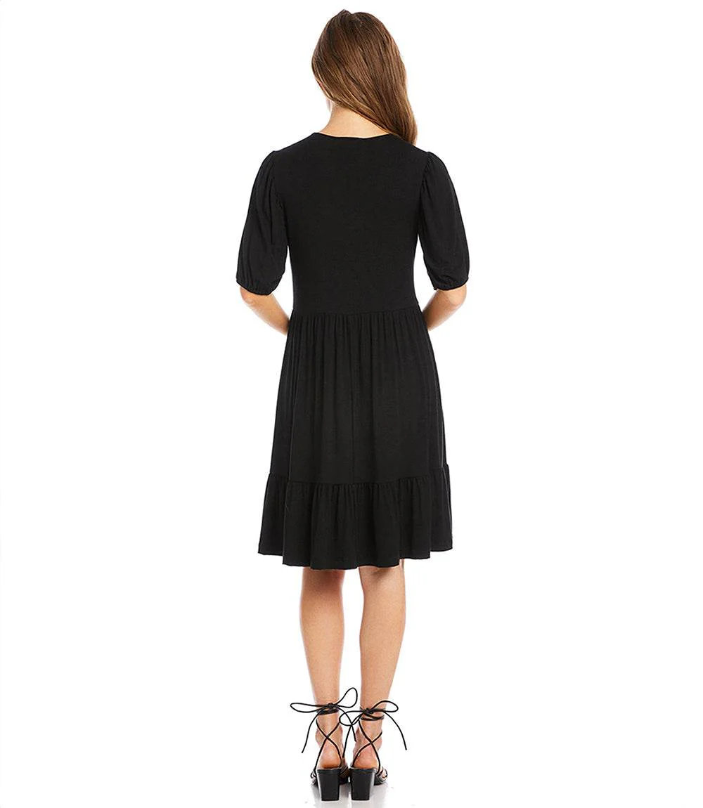 Puff Sleeve Tiered Dress - Image 8