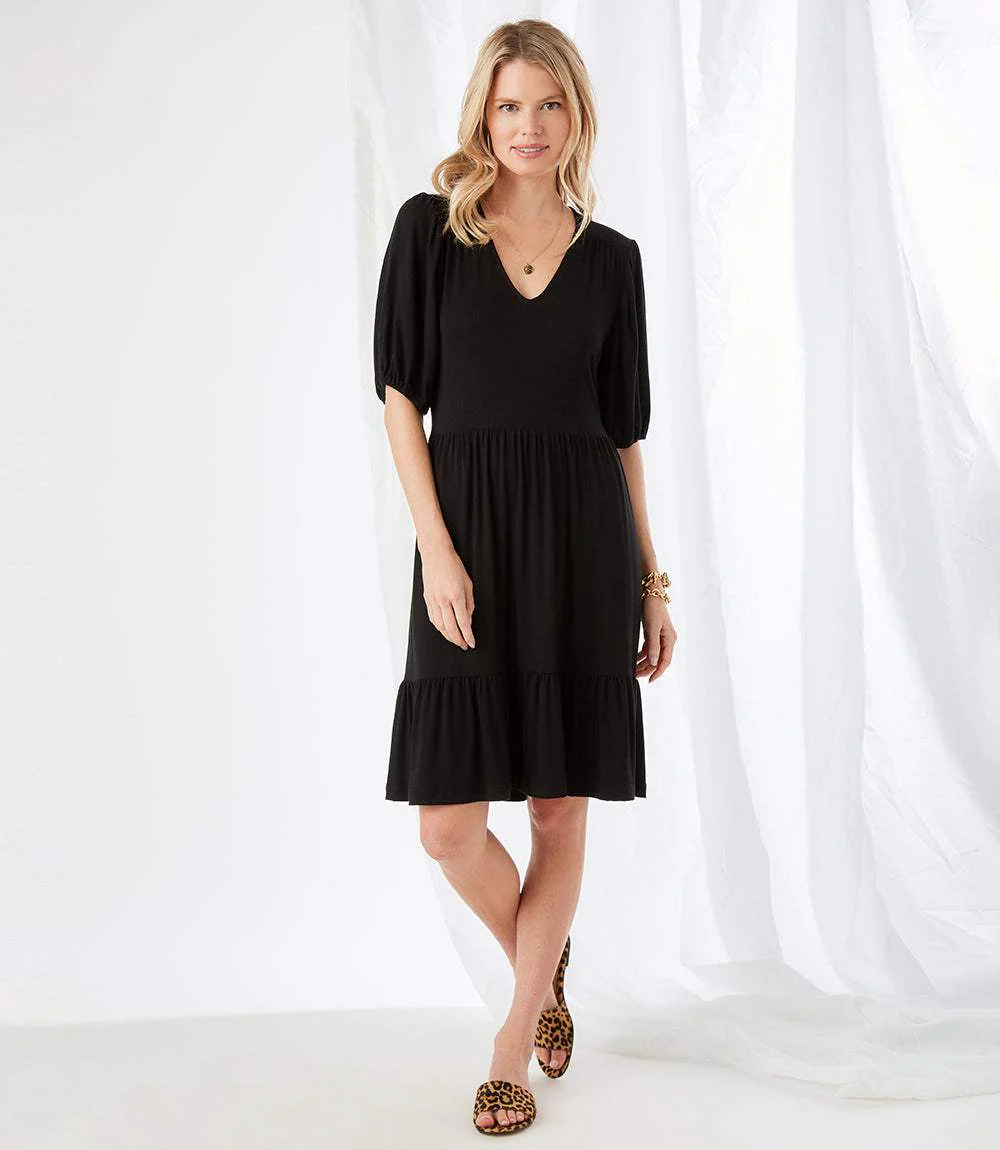 Puff Sleeve Tiered Dress - Image 9