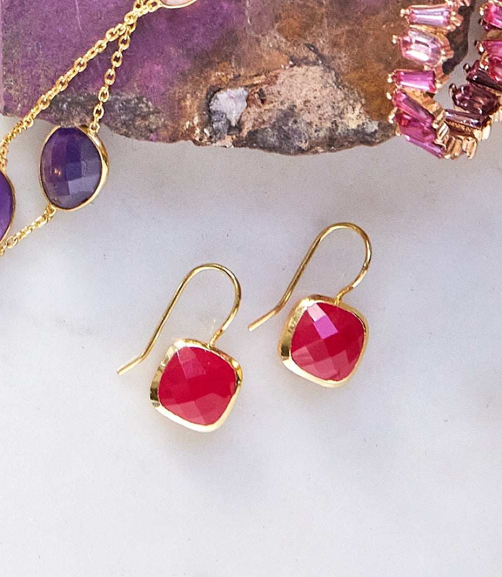 Quartz Drop Earrings - Image 3