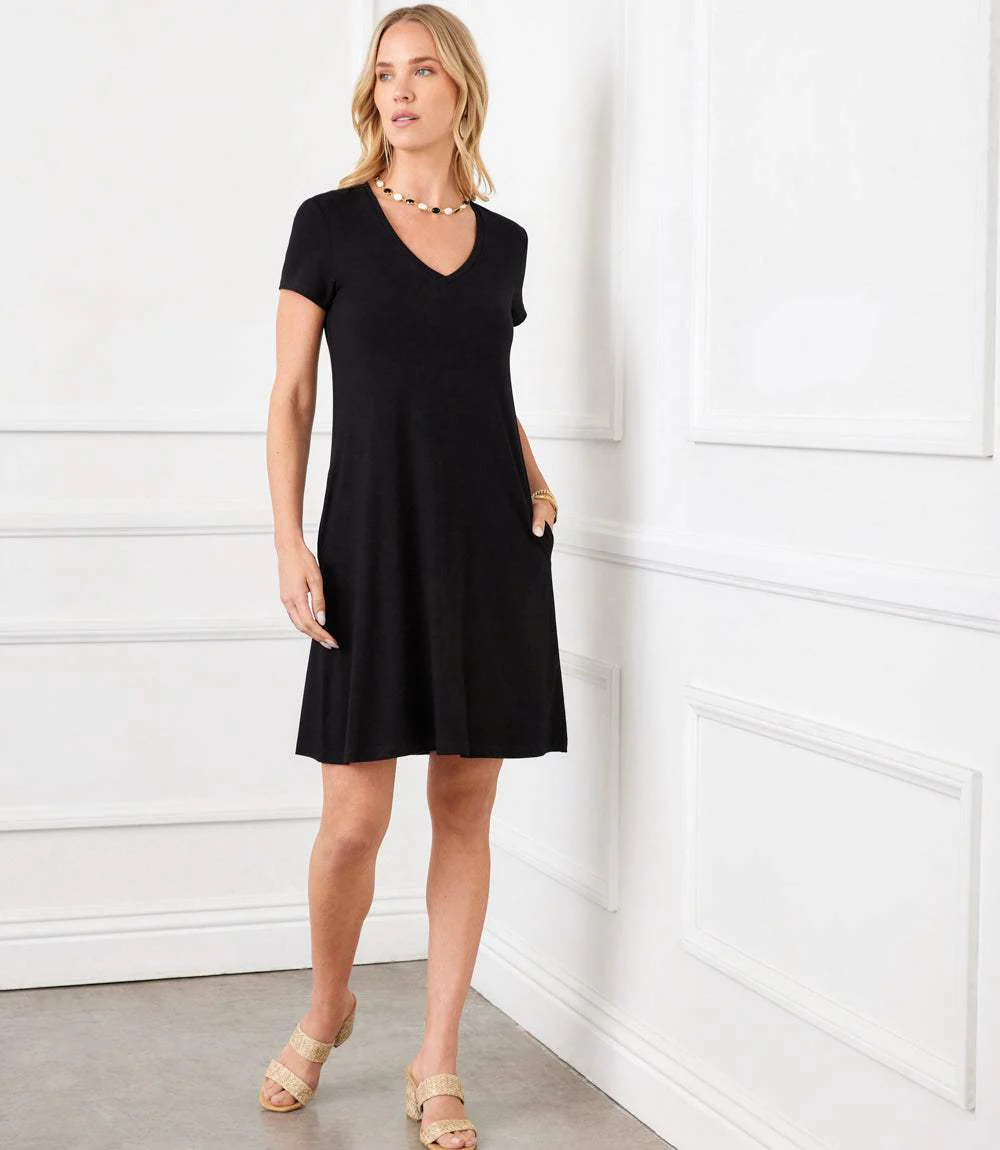 Quinn V-Neck Pocket Dress - Image 9