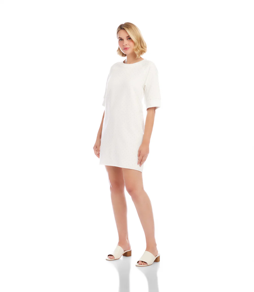 Raglan Sleeve Embellished Knit Dress - Image 4