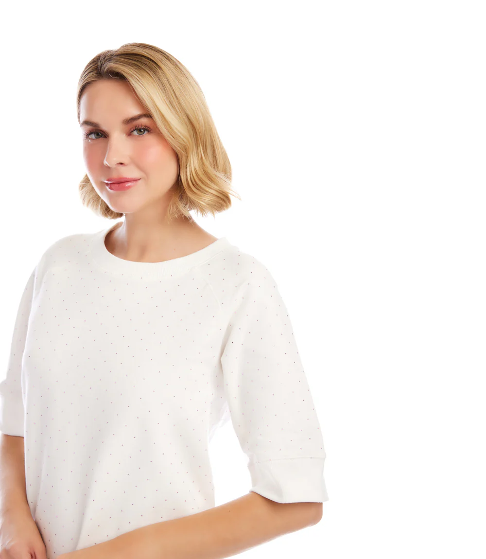 Raglan Sleeve Embellished Knit Dress - Image 6