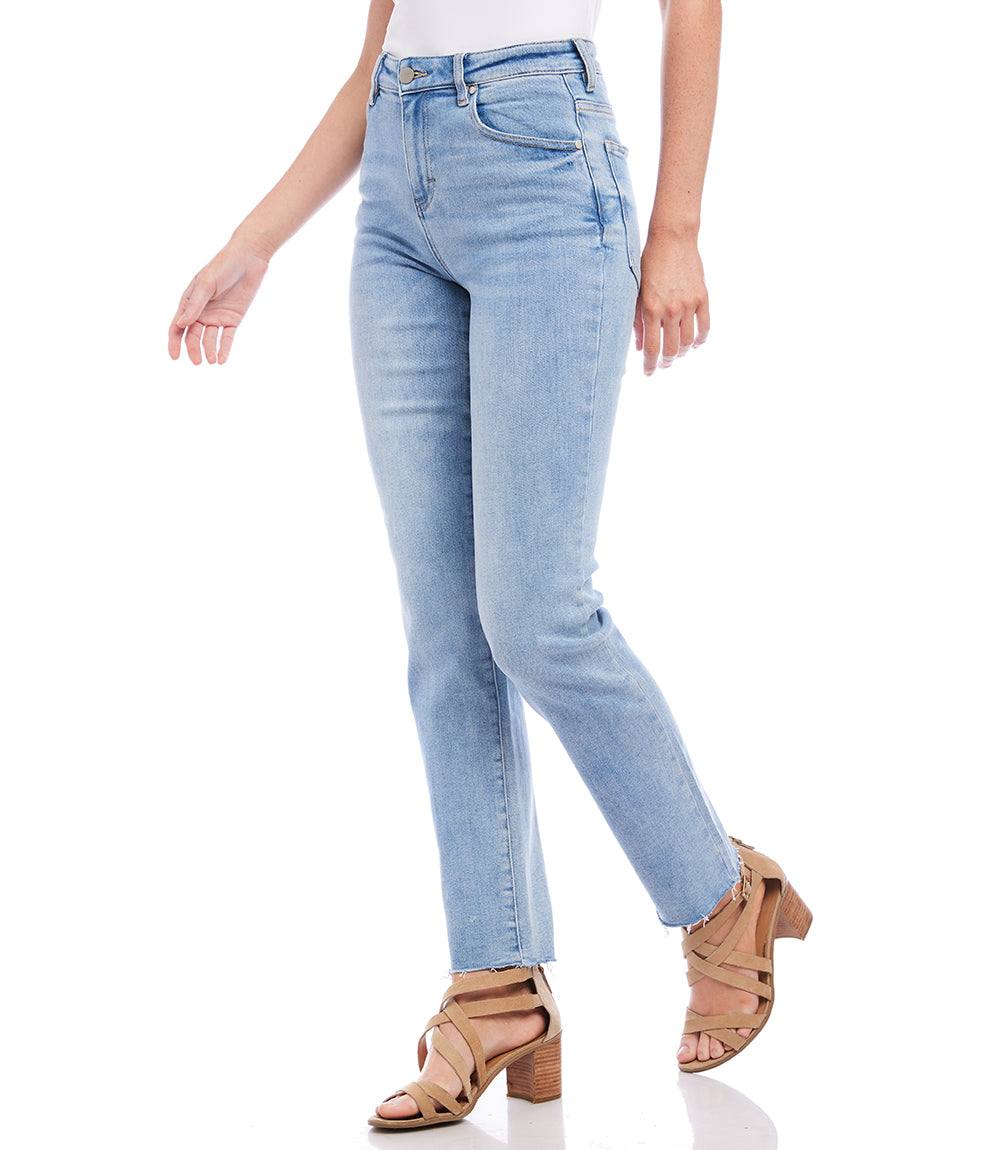 Raw Hem Straight Jeans - Image 4